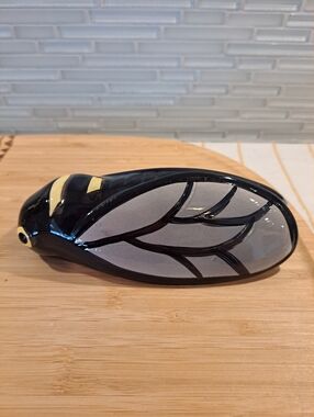 Vtg French Cicada Wall Hanging Majolica Ceramic